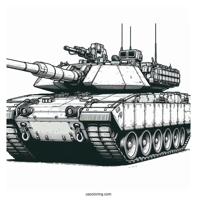 Front View Of Merkava 4 Tank