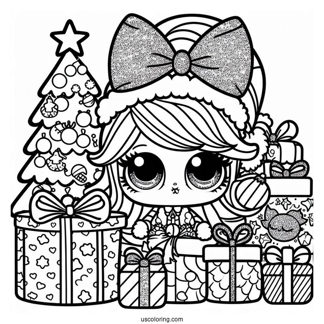 LOL Surprise Christmas Coloring Sheet
