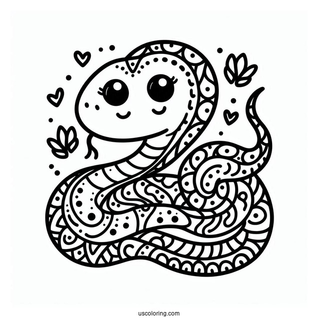 Coloring Page Of Snake For Preschoolers