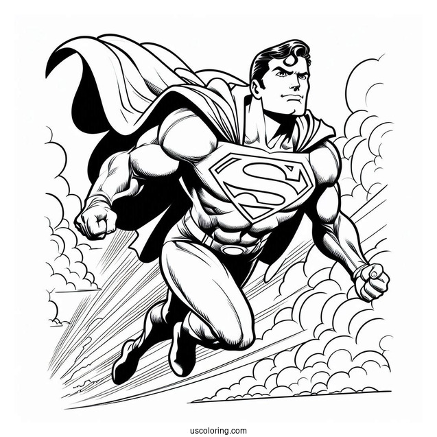 Simple Outline Of Superman To Color(1)