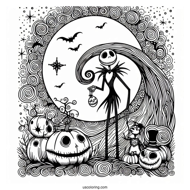 The Nightmare Before Christmas Poster Coloring Sheet
