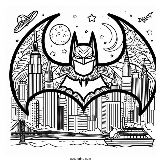 Batman Logo Coloring Page