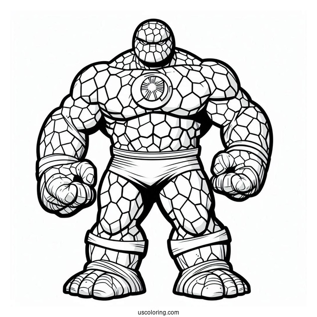 Ben Grimm The Thing Coloring Page For Preschoolers