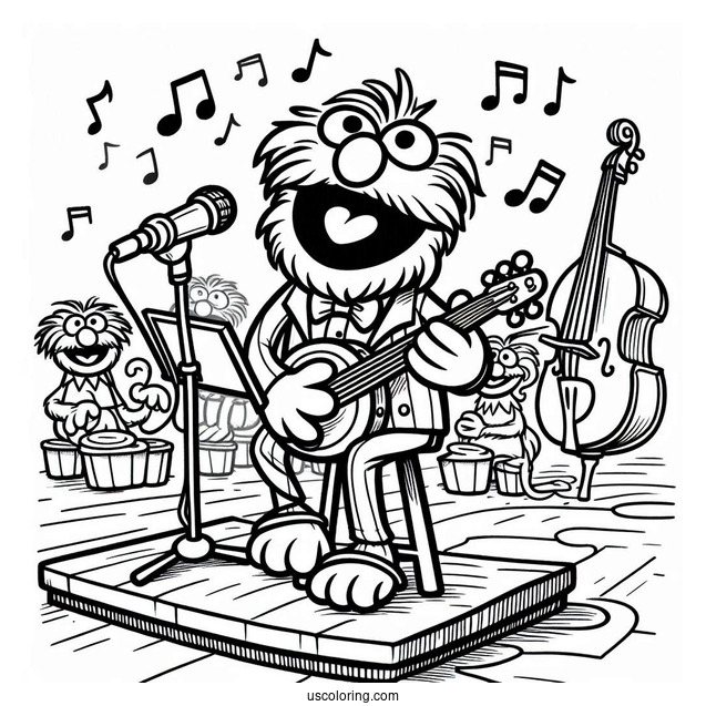 Muppets Coloring Page Of Easy Groover For Preschoolers