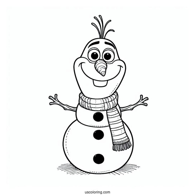 Olaf The Snowman To Color