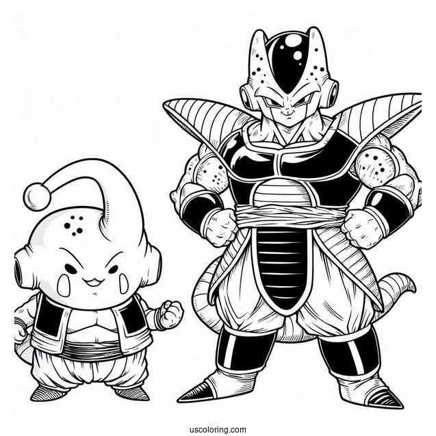 Dragon Ball Z Coloring Page Of Majin Buu’s Servant Babidi’s Minion Yakon