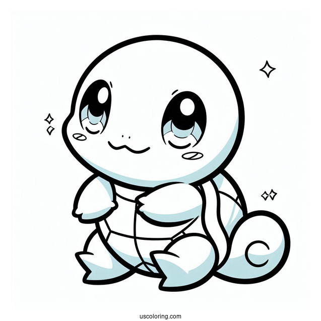 Cute Squirtle Pokemon To Color