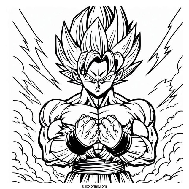 Coloring Page Of Super Saiyan Vegeta