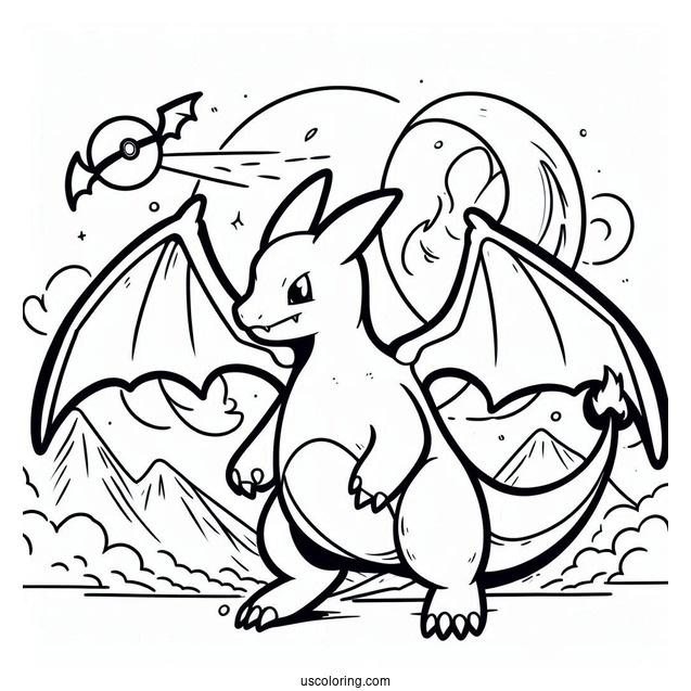 Easy To Color Charizard