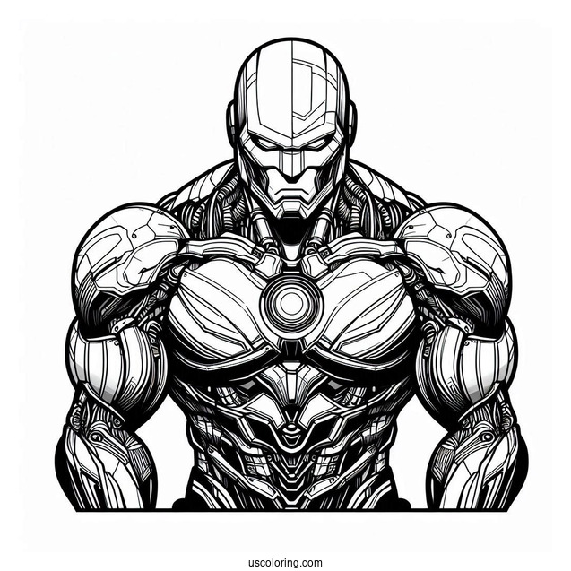 Coloring Page Of Justice League Cyborg