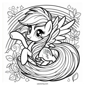 Rainbow Dash Coloring Page From Equestria Girls