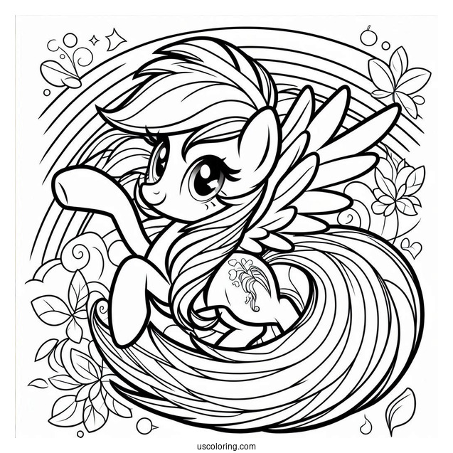 Rainbow Dash Coloring Page From Equestria Girls