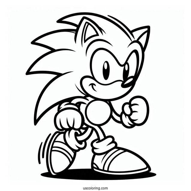 Simple Outline Of Sonic To Color