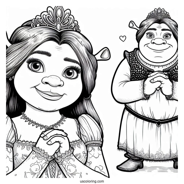 Princess Fiona As a Ogre To Color