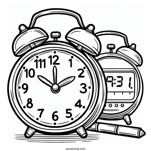 Easy Outline Of a Digital Alarm Clock