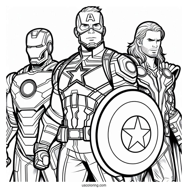 Captain America With Thor And Iron Man