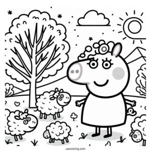 Coloring Page Of Peppa Pig Suzy For Kids