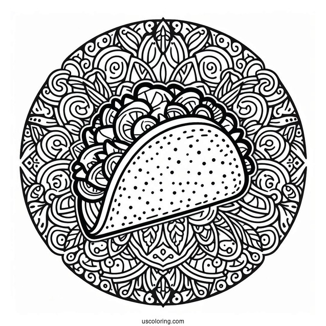Tasty Taco In The Middle Of A Mandala