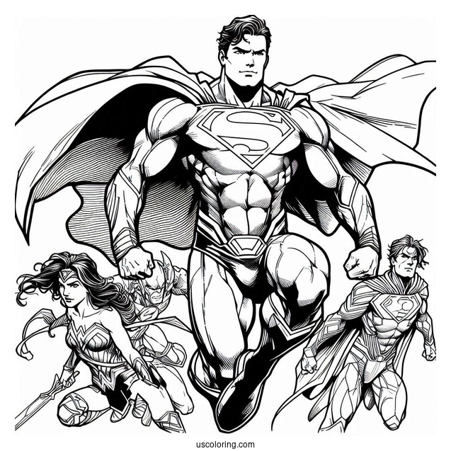 DC Justice League Coloring Page