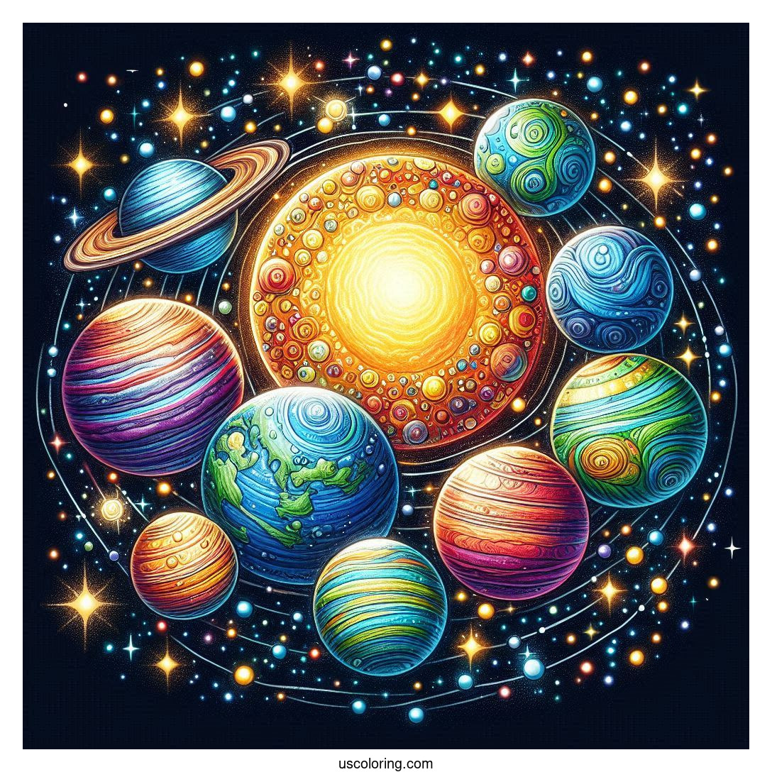 solar system coloring pages featured image