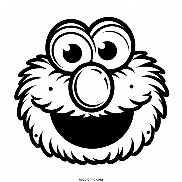 Elmo Face Printout To Color