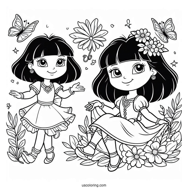 Princess Dora Coloring Page