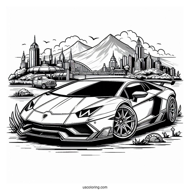 Lamborghini Coloring Page