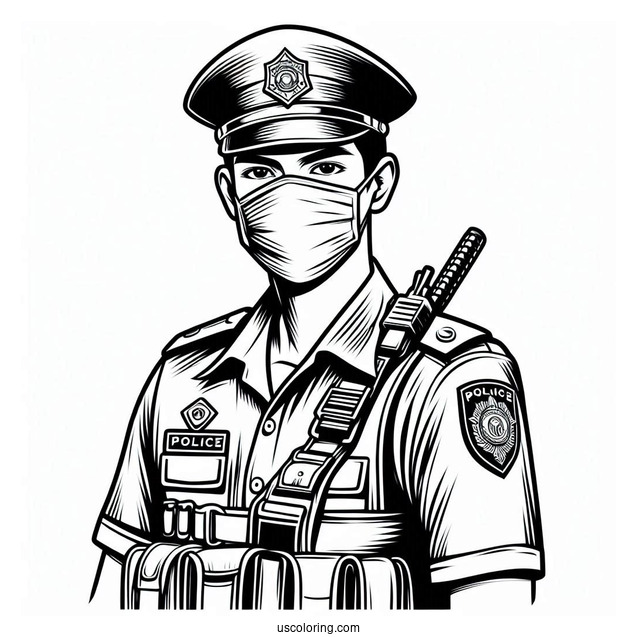 Coloring Page Of State Trooper