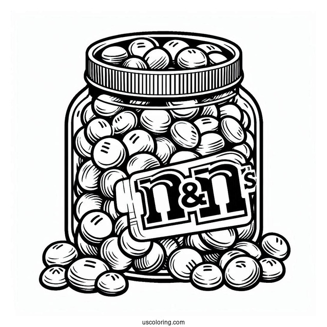 Jar Of M_M Chocolate Candy