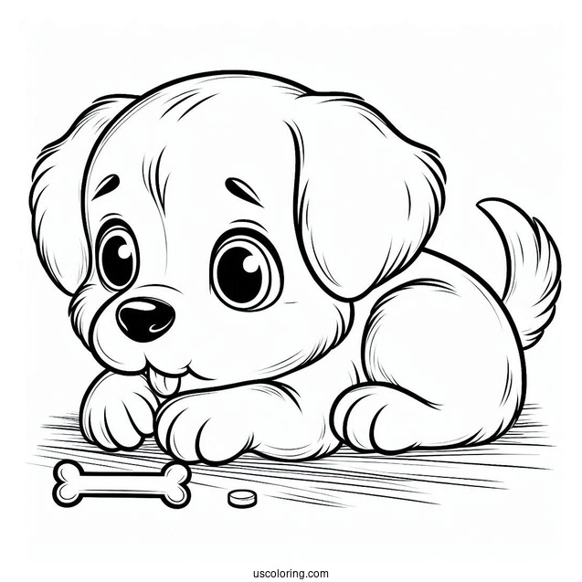 Puppy Thinking About Treats