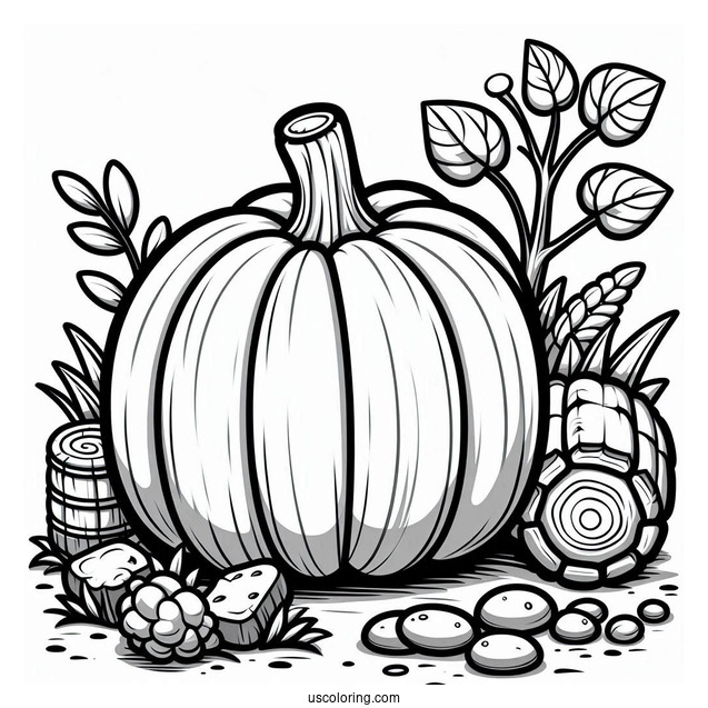 Squash Vegetable To Color