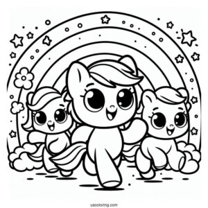 Easy Cyan Running In Corridor Rainbow Friends Coloring Page