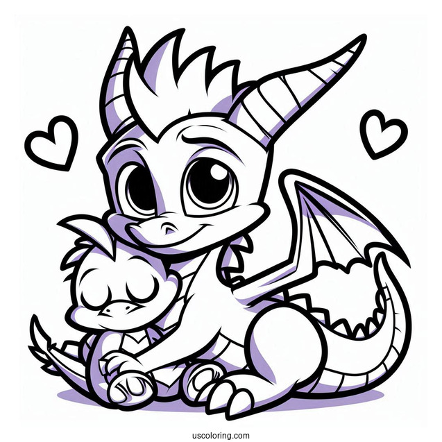 Sypro Coloring Page And Cynder Snuggling