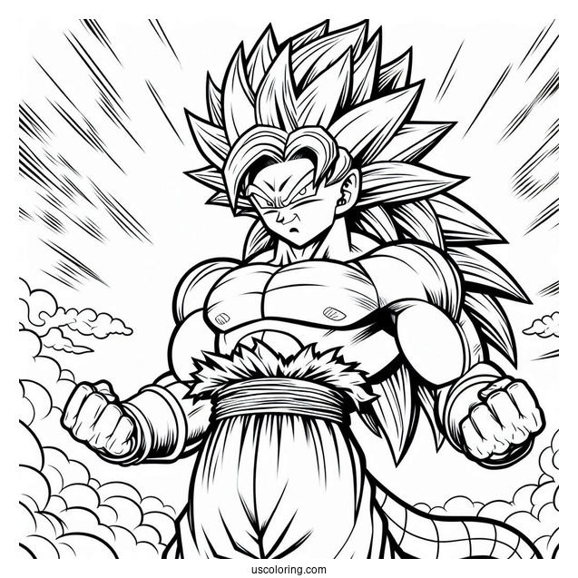 Dabura Standing Strong Dragon Ball Z Coloring Page
