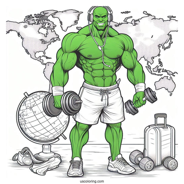 Detailed Hulk With World In Background