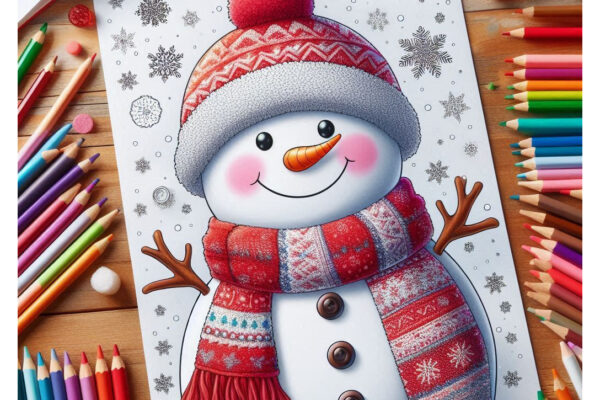 snowman coloring pages featured image
