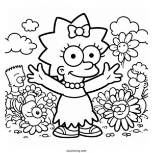 Maggie Simpson Coloring Sheet