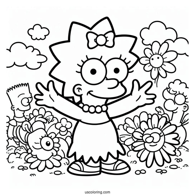 Maggie Simpson Coloring Sheet