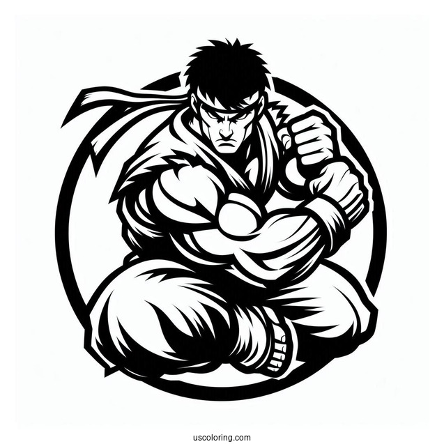 Street Fighter Coloring Page Of Logo