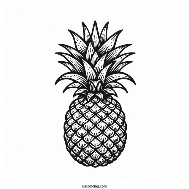 Pineapple Plant Coloring Page
