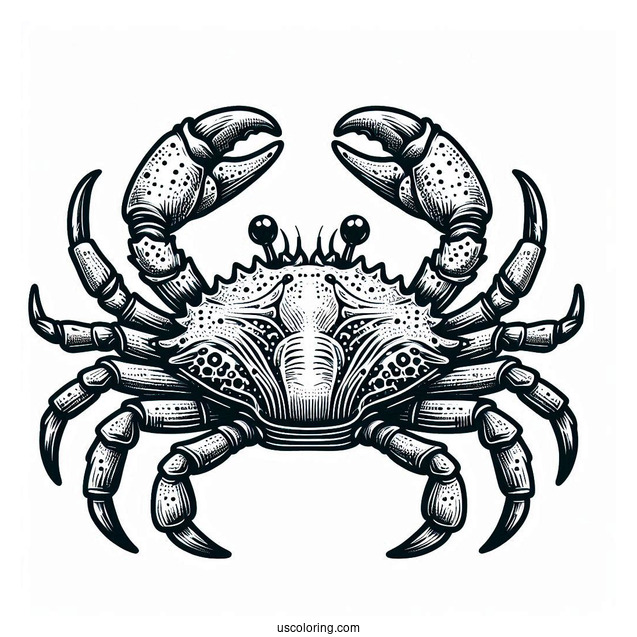 Male Mud Crab Coloring Page
