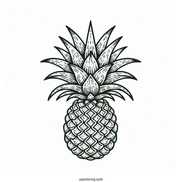 Pineapple Plant Coloring Page