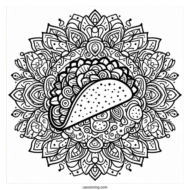 Tasty Taco In The Middle Of A Mandala