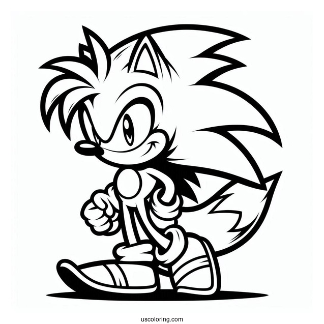 Sonic Exe Coloring Page Capturing Tails