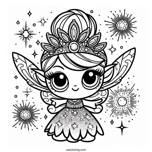 Sparkly Sprunki Coloring Page Of Cast For Kids