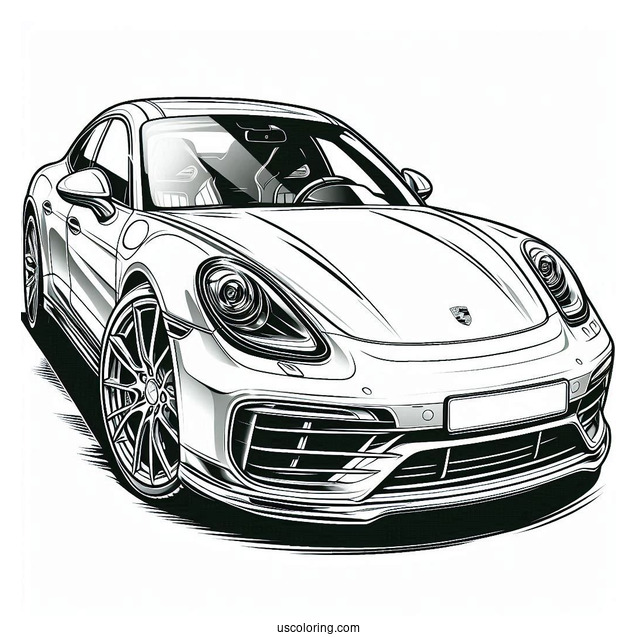 Coloring Page Of Porsche Panamera