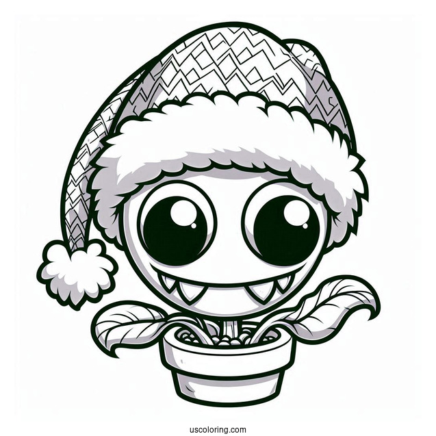 Plants Vs Zombies Christmas Coloring Page