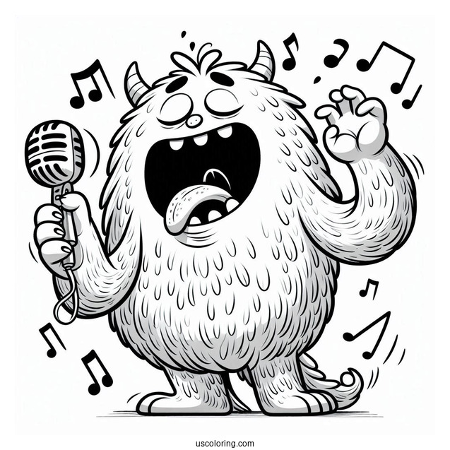 My Singing Monsters Coloring Page Of Mammott Singing Passionately