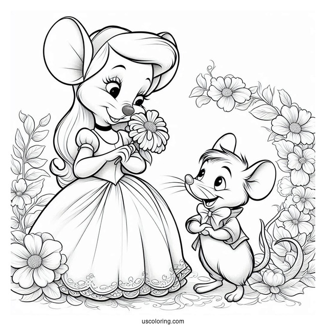 Jaq And Gus Mice From Cinderella To Color