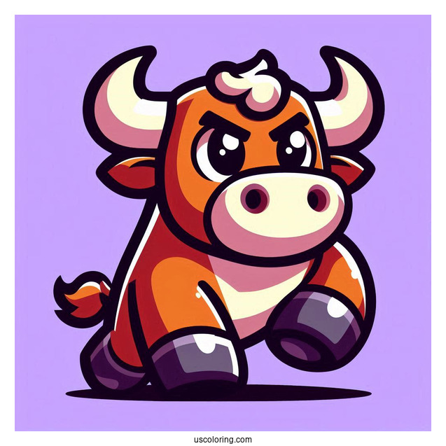 Easy Bull Brawl Stars Coloring Page